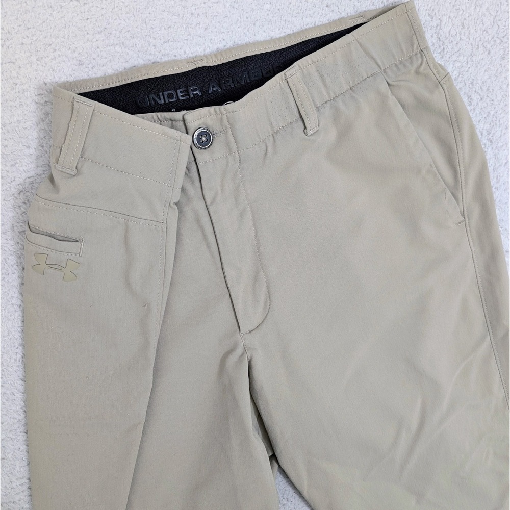 Under Armour The Showdown Golf Pants‎ Match Play Beige Nylon Stretch 36x32